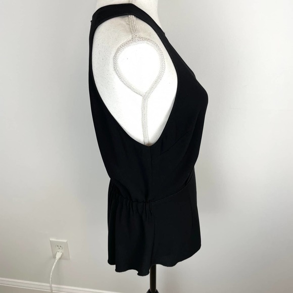 Aritzia Wilfred Sleeveless Peplum Open Back Top In Black Size Medium - Picture 9 of 13